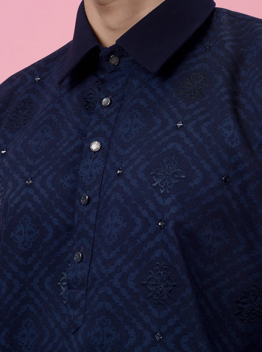 Navy Blue Kurta | TULA